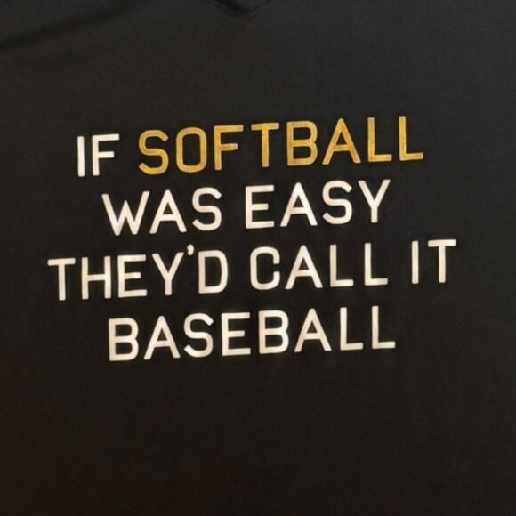 Adidas AeroReady If Softball Was Easy They'd Call It Baseball Graphic Tank Top M - Picture 2 of 9